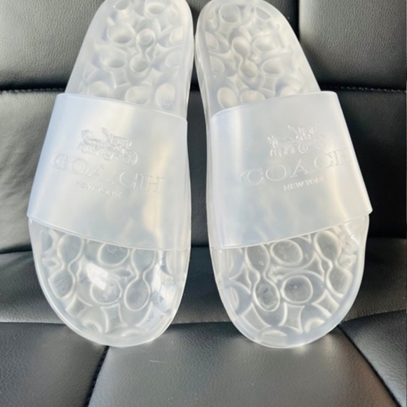 Jelly Coach Frosted Ulyssa Clear Slides - Picture 3 of 5